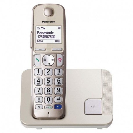 Teléfono Inalámbrico Panasonic KX-TGE210SPN/ Dorado